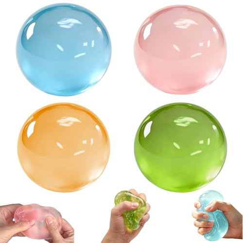 Kokosöl Stressball, 4 Stück Anti Stress Bälle, 2026 Neu Coconut Oil Stress Ball, Dumplings Squishy, Kokosöl Stressball Quetschball, Squishy Fidget Toys, Squishy Quetschball, Stressabbau Entspannung