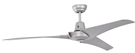 Industrie Design Deckenventilator Vourdries, 142cm Durchmesser, silber, ohne Steuerung und Beleuchtung