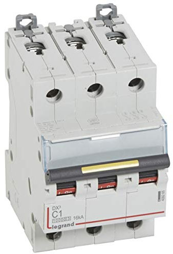 Disjoncteur DX³ 10000-16kA - 3P - 400V~ - 1A - courbe C - 3 modules