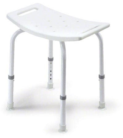 Dietz Duschhocker DH 240 ohne Rückenlehne, 5-fach höhenverstellbar, weiß