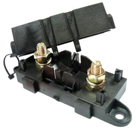 K24 - Sicherungshalter Sicherungshalter für Mega Sicherung 120 x 42 mm, Schwarz | K24 Sicherungshalter zur sicheren Aufnahme und Befestigung passender Mega Sicherungen. Schwarze Ausführung, Maße 120 x 42 mm.