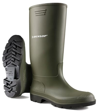 Dunlop Mens Green Waterproof Wellington Boots UK 9