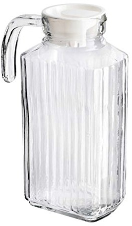 bs 2 x 1.8L Glass Pitcher Fridge Door Jug with Lid