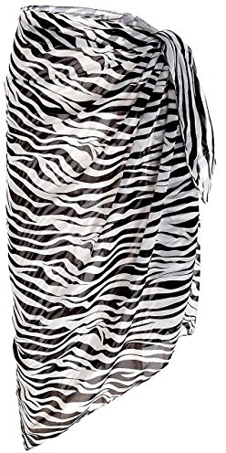 Ayliss Womens Swimwear Chiffon Printed Cover up Beach Sarong Pareo Bikini Swimsuit Wrap (#10)