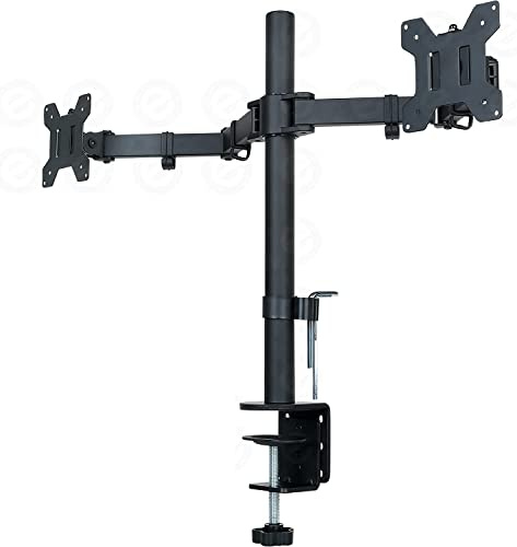 Ergolynx E-Series Double Monitor Arm Desk Mount Computer Screen Bracket Stand 13”-27” LCD LED TV