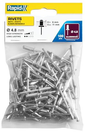 Rapid 5000381 Rivetti Standard Ø4,8x14 mm, Acciaio