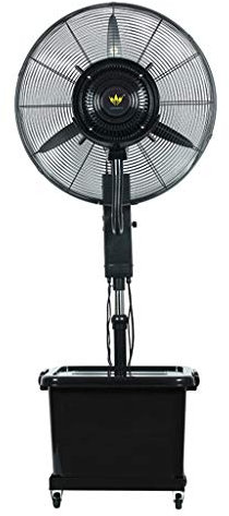 Ventilatore Oscillante a Piantana Umidificator Ventilatore antincendio oscillante per esterni industriale per il raffreddamento a spruzzo di grandi dimensioni. Umidificatore 3 impostazioni di velocità
