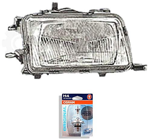 EISENFELS Bundle Set 69594396 Scheinwerfer rechts + Leuchtmittel H4 Classic kompatibel mit 80 8C B4