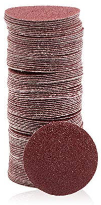 SPEEDWOX 100 discos de lija de 2 pulgadas, papel de lija de grano 60, discos de lija de gancho y bucle para lijadoras, amoladora de taladro, herramientas rotatorias, accesorio para carpintería
