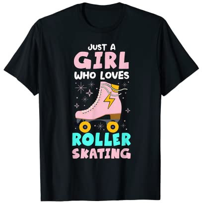 Mädchen Rollschuhfahren Rollschuh Skaterin Rollschuhfahren T-Shirt