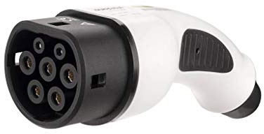 EV + Ersatzstecker für Elektrofahrzeugladekabel – Typ 2 IEC 62196 – PHEV und EV-Ladestecker – 3-Phase 32A (22 kW) Schwarz/Weiß