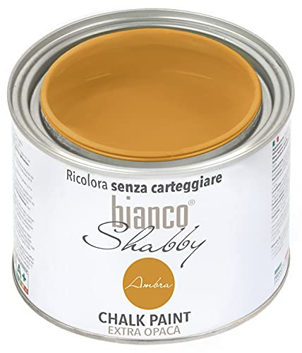 CHALK PAINT Ambra Pittura Shabby Chic Vintage per Mobili e Pareti EXTRA OPACO (500 ml)