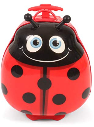 Bayer Chic 2000 395-10 - Bouncie Kinder-Trolley mit 3D-Marienkäfer-Motiv Kindergepäck, 20 Liter, Rot, 40 cm
