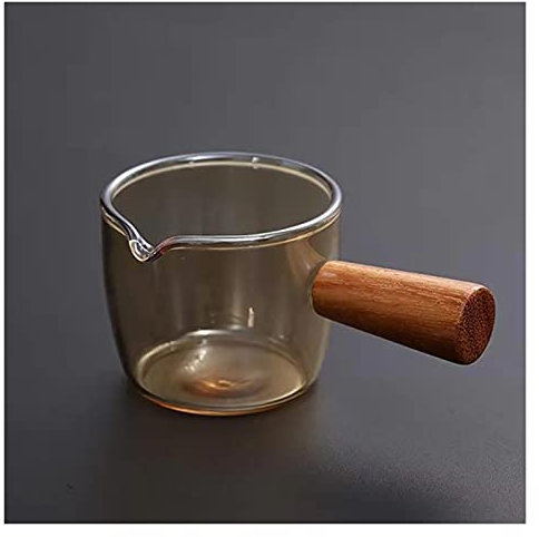 Gravy Boat for Milk, Broth, Sauce Single Spout Glass Milk Cup Jug with Handle Multi-Functional Seasoning Dish Small Glass Coffee Pitcher Vinegar Sauce Cup for Dining, Holiday Meals,Parties