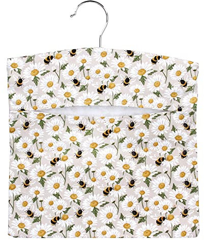 Gisela Graham Peg Bag - Bumblebee and Daisy Spring Design, Blue