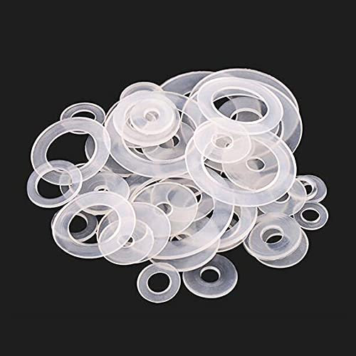 Weiße Nylon-Unterlegscheibe, flacher Abstandshalter, Dichtungsring, M3, M3,5, M4, M5, M5,8, M6, M8, M10, M12, M14, M16, M18, M20-M5 x 14 x 0,8 mm, 10 Stk