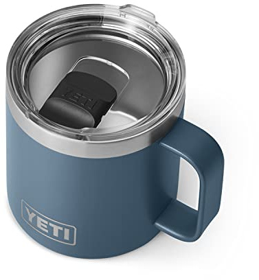 YETI Stainless Steel Rambler Drinking_Cup, Vacuum Insulated, with MagSlider Lid, 14 Ounces, Nordic Blue