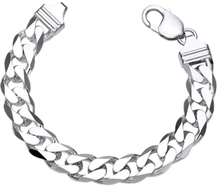 Panzerarmband 925 Sterling Silber 12mm breit Herrenarmband von JEWLIX