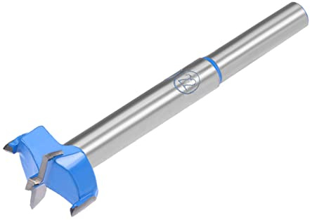 QUARKZMAN 1 Stück 22mm Forstner Bohrer Wolframkarbid Holzlochsäge Schnecken Öffner für Möbel Kunststoff Türscharnier Blau Grau