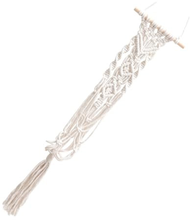 Yardwe Cotton Rope Basket Plant Hanging Basket Macrame Wall Hangings Flowerpot Net Bag Indoor Hangers for Home and Office