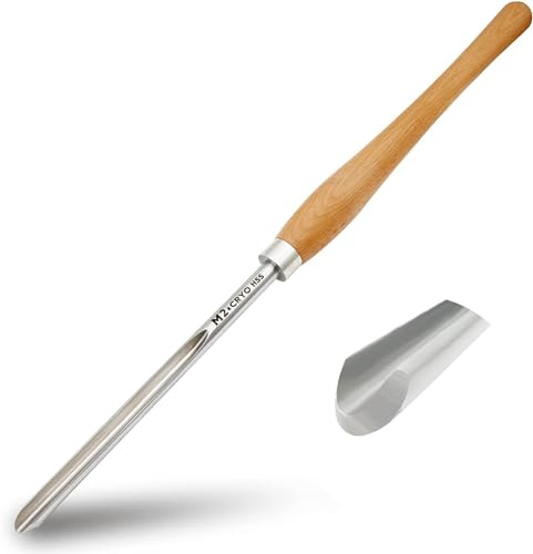 BRW Gouge à bol 1,27 cm pour tournage du bois || M2 Cryo High Speed Steel || Outil de tour à long manche