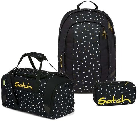Satch Air Schulrucksack Set 3tlg. inkl. Schlamperbox und Sporttasche (Lazy Daisy)