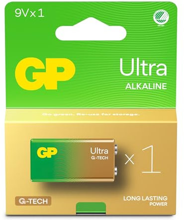 GP BATTERIES 220203 Batteria GP Ultra Alcalina 9V 1604AU/6LF22