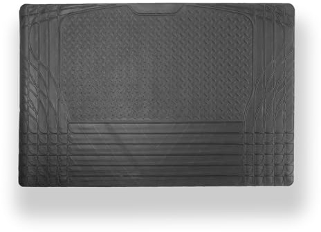 OWIJI Tappetino Bagagliaio Auto Gomma Baule Universale 120 x 80 Antiscivolo Impermeabile Compatibile Modelli Universali Facile Pulire Nero