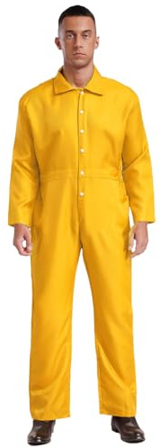 Jugaoge Herren Arbeitsoverall Langarm Coverall Baumwolle Overall Arbeitsanzug Schutzanzug Einteiler Arbeitskleidung Halloween Outfits