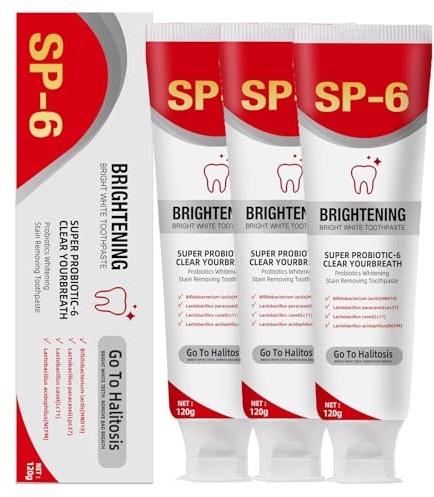 Sp-6 Ultra Whitening Toothpaste, Deep-Gentle Cleaning Sp-6 probioticss Toothpaste, Freshs Breath Whitening Toothpaste, Teeth Whitening Toothpaste, for Oral Care (3)