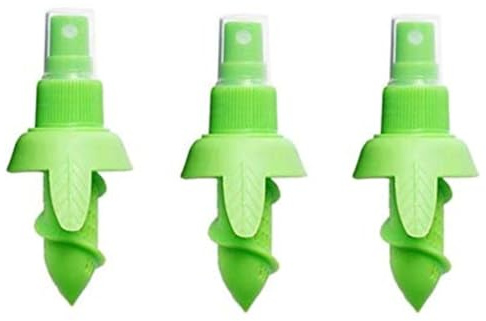 3 Pcs Creative Lemon Juice Sprayer, Green Citrus Sprayer Set, Lime Juicer Extractor for Vegetables, Salads, Seafood and Cooking Fashionable Kitchen Gadget