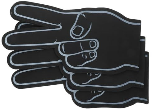 KOMBIUDA 3stücke Schaumstofffinger Für Sportveranstaltungen Partybedarf Cheerleading-zubehör Wasserfeste Siebdrucktinte Passend Für Angenehm Zu Tragen