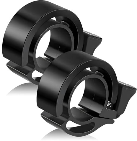 2 mini campanelli per bicicletta, in lega di alluminio, 90 DB, colore nero, per adulti, bambini, mountain bike, mountain bike, bici da corsa, 22 – 25 mm