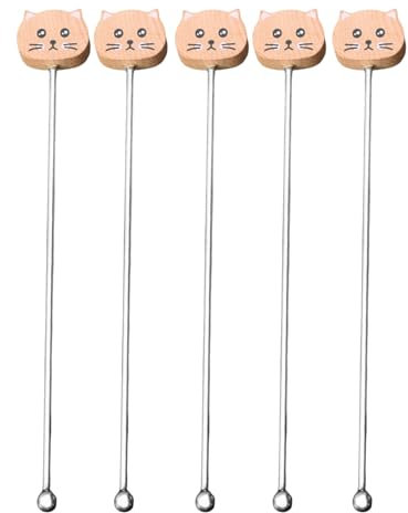 5Pcs Coffee Mixing Stick with Long Handle Elegant Cocktails Stir Stick for Home Use Practical Milk Powder Stirring Rod