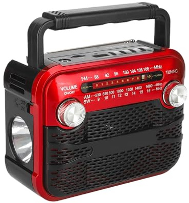 Vevaradio, Utomhusradio Med Inbyggd Ficklampa, Vattentät Solenergidriven Radio Med 3 Ljusstyrker För Utomhusäventyr