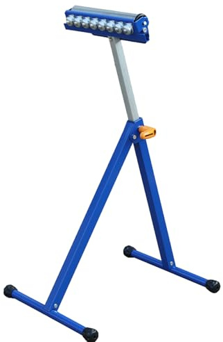 SoonTools 3-in-1 Woodworking Roller Stand, Height Adjustable 26.77-44.09 inches, Heavy Duty Stainless Steel Folding Stand with Polished Multi-Directional Metal Roller for Table Saw, Mitre Saw
