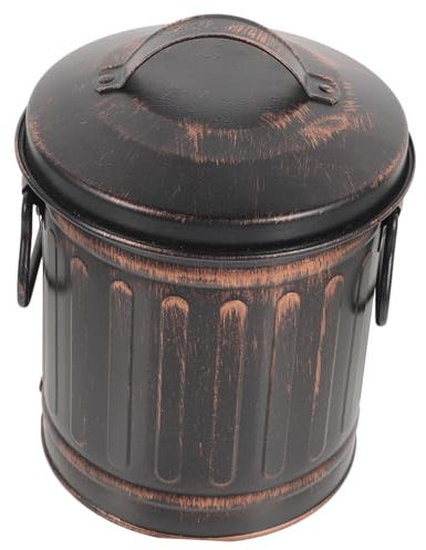 VICASKY Metal Fireplace Ash Bucket Handle for Home and Garden Use, Vintage Black Iron Multi-use Furnace Incinerator, Sturdy Ash and Charcoal Transfer Container