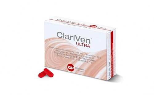 ClariVen Ultra® Integratore Diosmina Esperidina – Supporto Vene Varicose, Capillari Fragili, Gambe Gonfie – Favorisce Microcircolo e Circolazione Venosa – 30 Compresse – GP pharma nutraceuticals