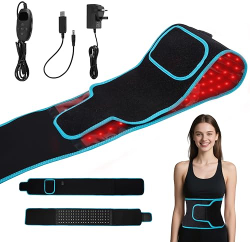 Red Light Belt, Infrared Light Belt for Waist, 660nm and 850nm Red & Near Infrared Lamp Belt, Adjustable Cordless Slim Gleam Wrap Belt for Back Waist Muscle