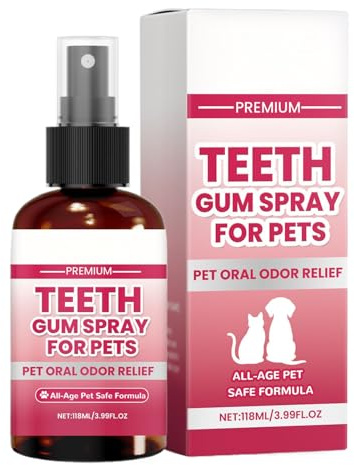 Rrlihjgu Mundspray für Hunde, 118 ml, Spray zur Reinigung bei Hunden | sanfter Mundreiniger für Haustiere | Pflege für Welpen u