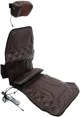 9-stufiges Massagestuhl-Pad,120 x 50 cm Rückenmassage mit Wärme,12V Auto-Massagesitz mit kabelgebundener Fernbedienung/USB-Stromversorgung,Massagesitzauflage für Nacken,Schultern,Taille,Rücken