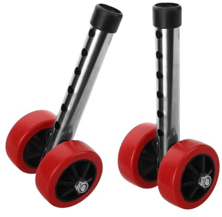 Homoyoyo Ersatzräder für Gehhilfen mit Edelstahl und Gummibereifung Robust und Geräuschlos für Indoor Rollator Zubehör und Praktischen Radwechsel