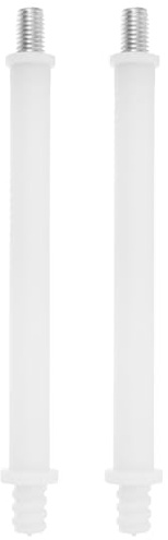 Mango de Cepillo de Inodoro Blanco de Plástico, 2 Piezas | Recambios Escobillas Wc, Conector de Poste de Cepillo de Inodoro, Parte del Cepillo de Baño