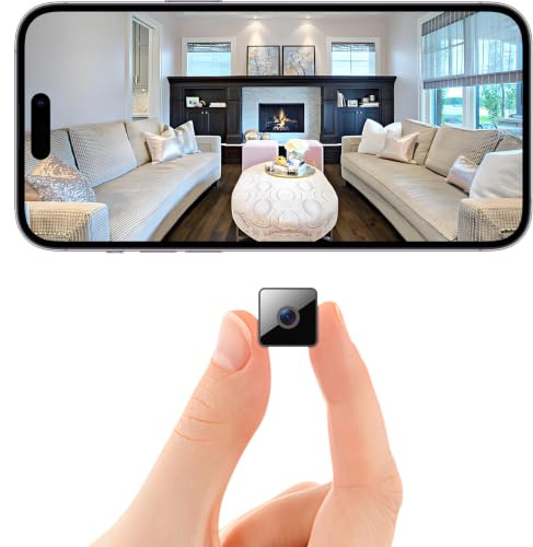 ESTABA Mini Kamera, 2,4GHz WLAN-Überwachungskamera Innen | Bewegungsmelder, Nachtsicht, SD/Cloud-Speicher, Lange Batterielaufzeit, für Baby & Haustier & Büro