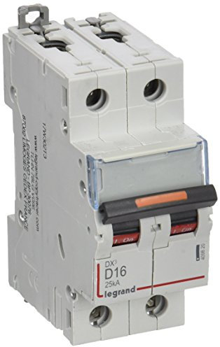 Disjoncteur DX³ - 25kA - 2P 230V~ à 400V~ - 16A - courbe D - 2 modules