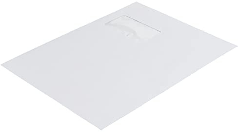 Blanke Briefhüllen, Versandtasche, haftklebend, Weiß, C4 324 x 229 mm, 90g/m², 250 Stück, Mit Fenster, Gerade Klappe, Offset