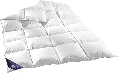 Welt der Träume 100% Natur 200x220cm Füllung 1800 Gr Winterdecke Daunen Federn Decke Bettdecke Zudecke Kassetten Steppbett Steppdecke Kissen IM Shop!