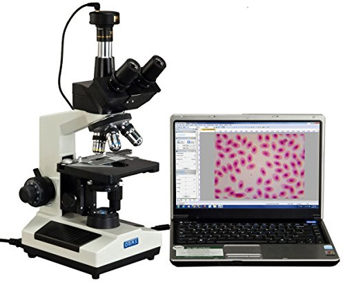 OMAX 40X-2500X Phase Contrast Trinocular LED Compound Microscope + 9MP USB Camera