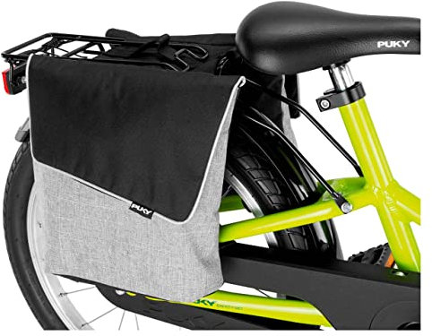 PUKY DT 3 Kinder Fahrrad Gepäckträgertasche/Doppeltasche grau/schwarz