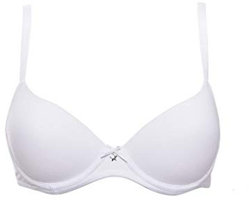 SIèLEI Reggiseno Balconcino Coppa Performata in Cotone Art. 1428 (Bianco, 2)